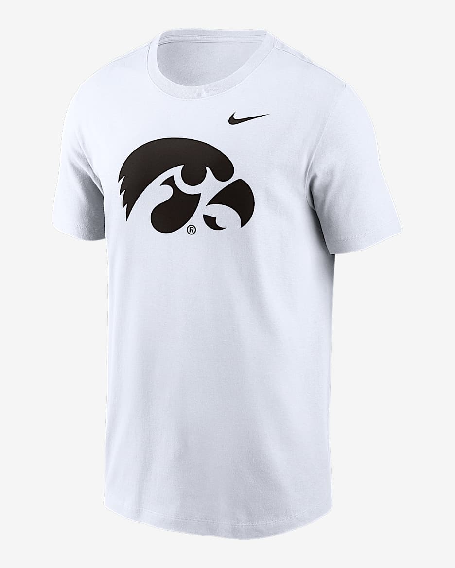 Playera universitaria Nike para hombre Iowa Hawkeyes Primetime Logo - Blanco
