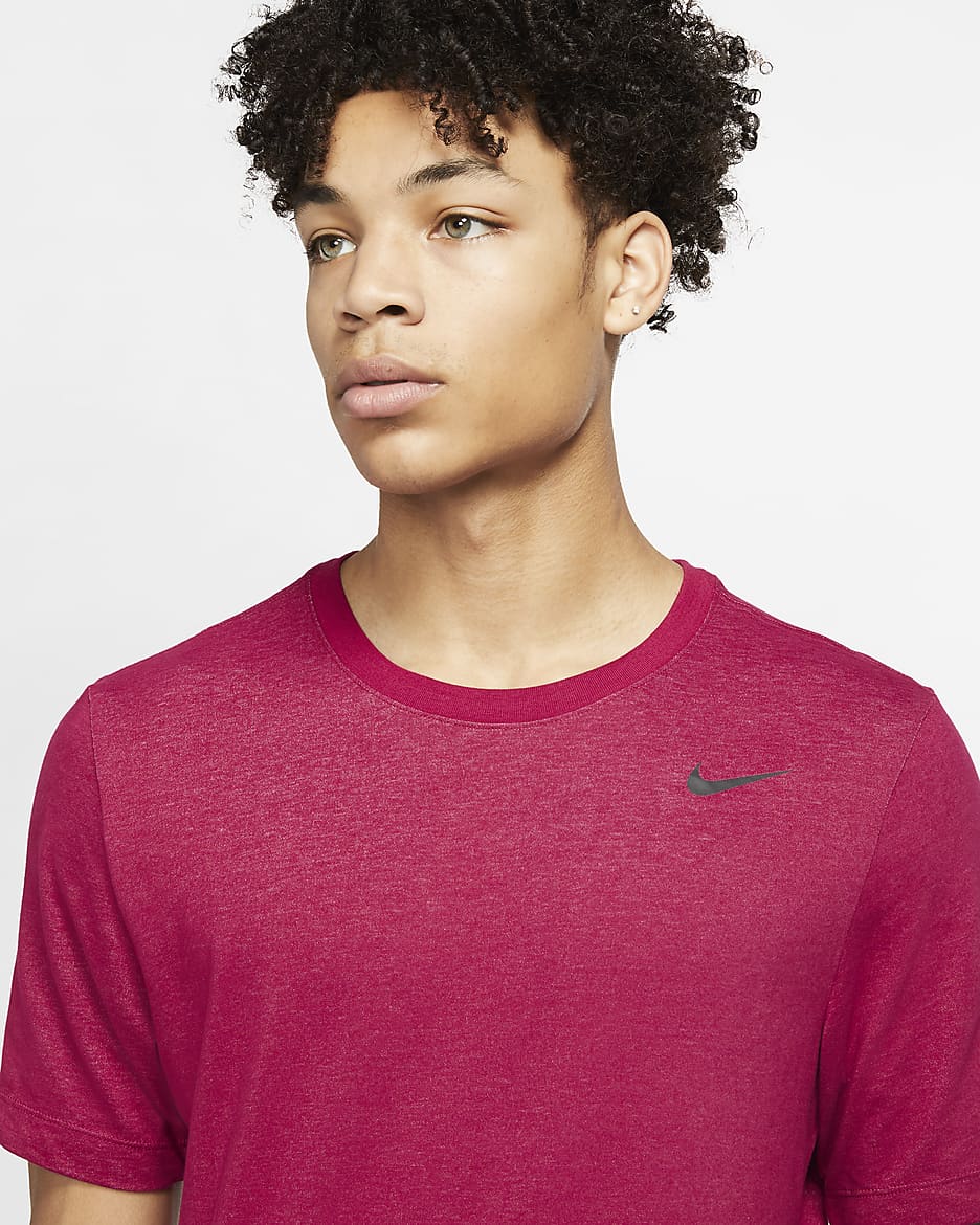 Nike Dri-FIT Men's Fitness T-Shirt - Noble Red/Pink Foam