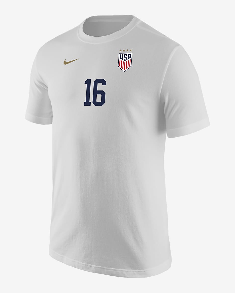 Playera de fútbol Nike para hombre Rose Lavelle USWNT - Blanco