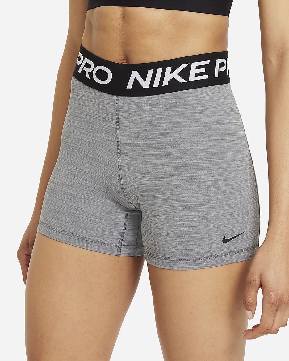 Shorts de 13 cm para mujer Nike Pro 365 - Gris humo/Jaspeado/Negro/Negro