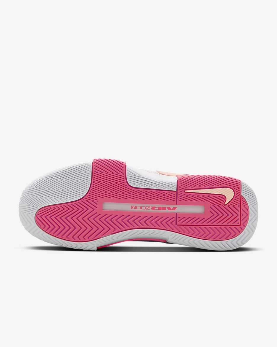 Nike Zoom GP Challenge 1 Women's Hard Court Tennis Shoes - White/Aster Pink/Hot Punch/Crimson Tint