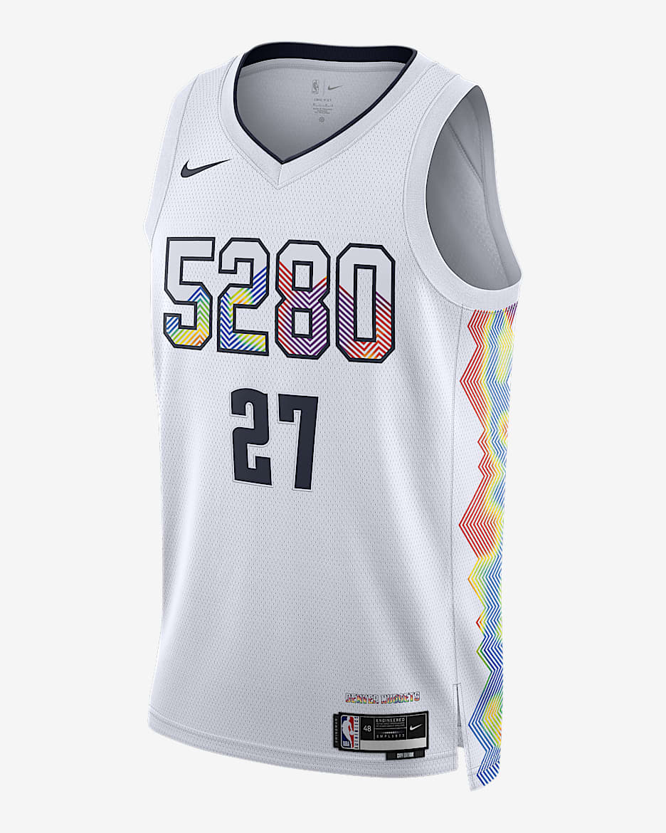 Jersey Nike Dri-FIT de la NBA Swingman para hombre Jamal Murray Denver Nuggets 2024/25 City Edition - Blanco