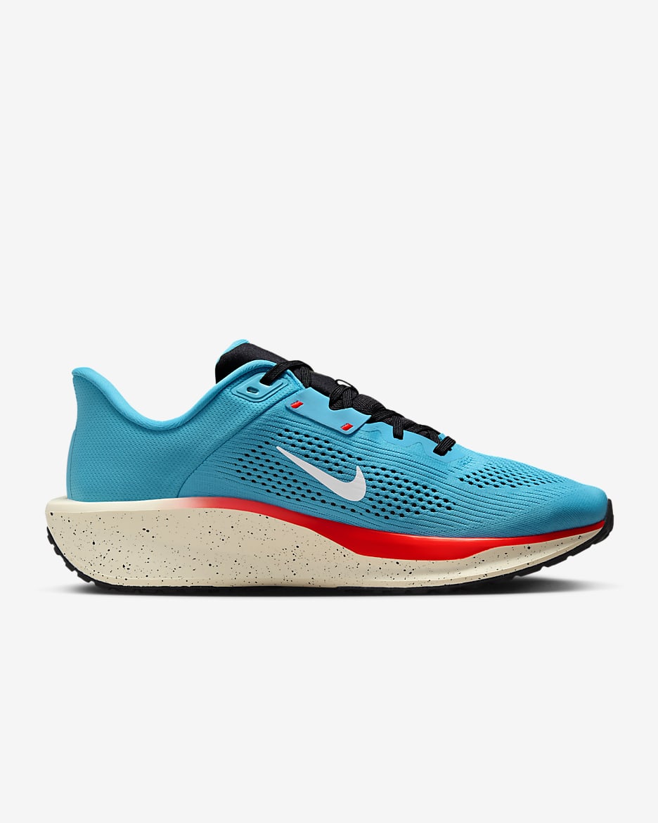 Nike Quest 6 男款路跑鞋 - Baltic Blue/黑色/Bright Crimson/白色