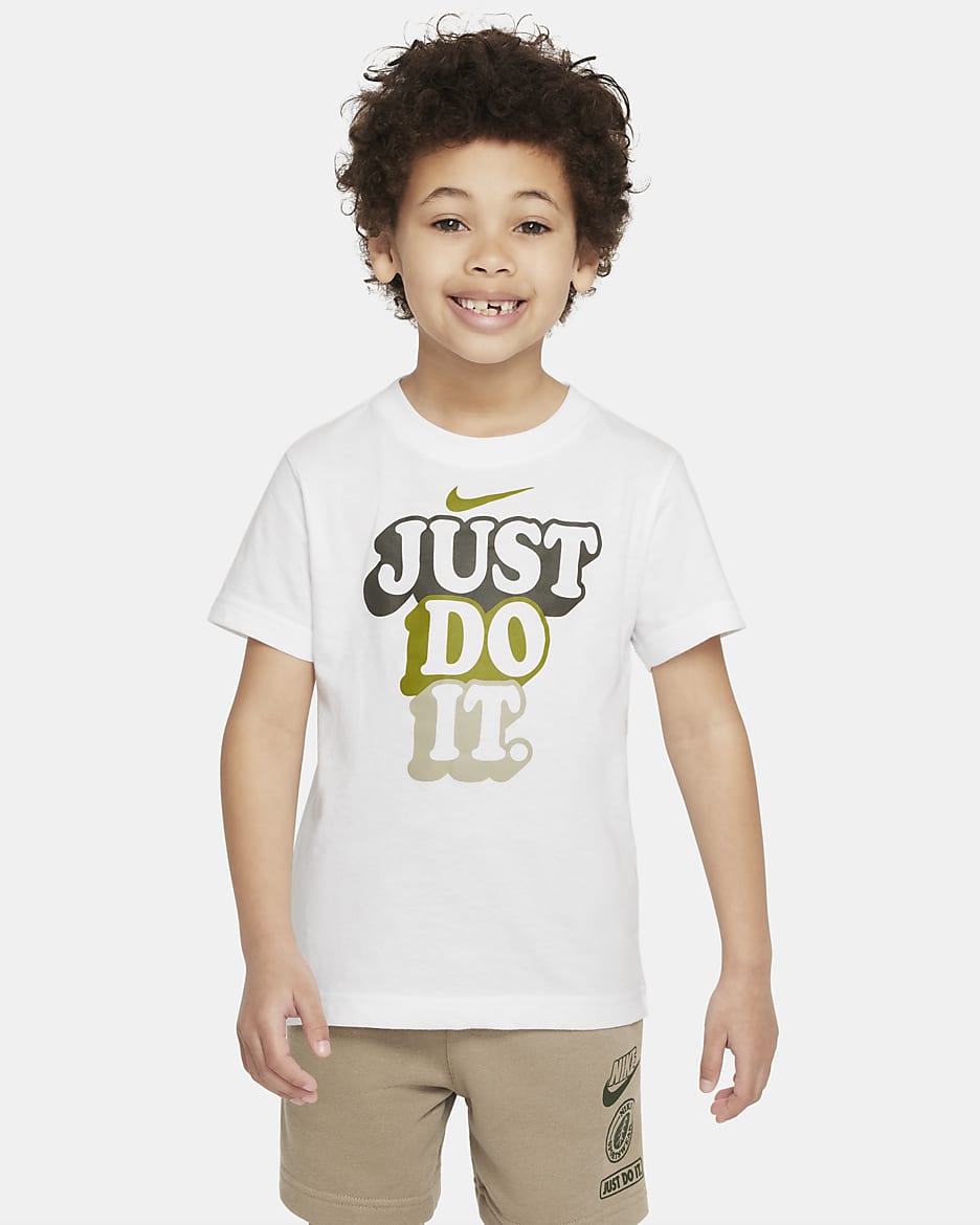 Nike "Just Do It" Camp Tee Little Kids' T-Shirt - White