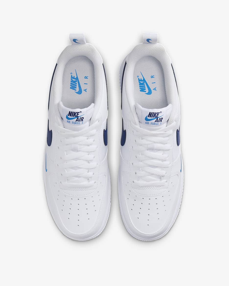 Nike Air Force 1 '07 Men's Shoes - White/Light Photo Blue/Deep Royal Blue