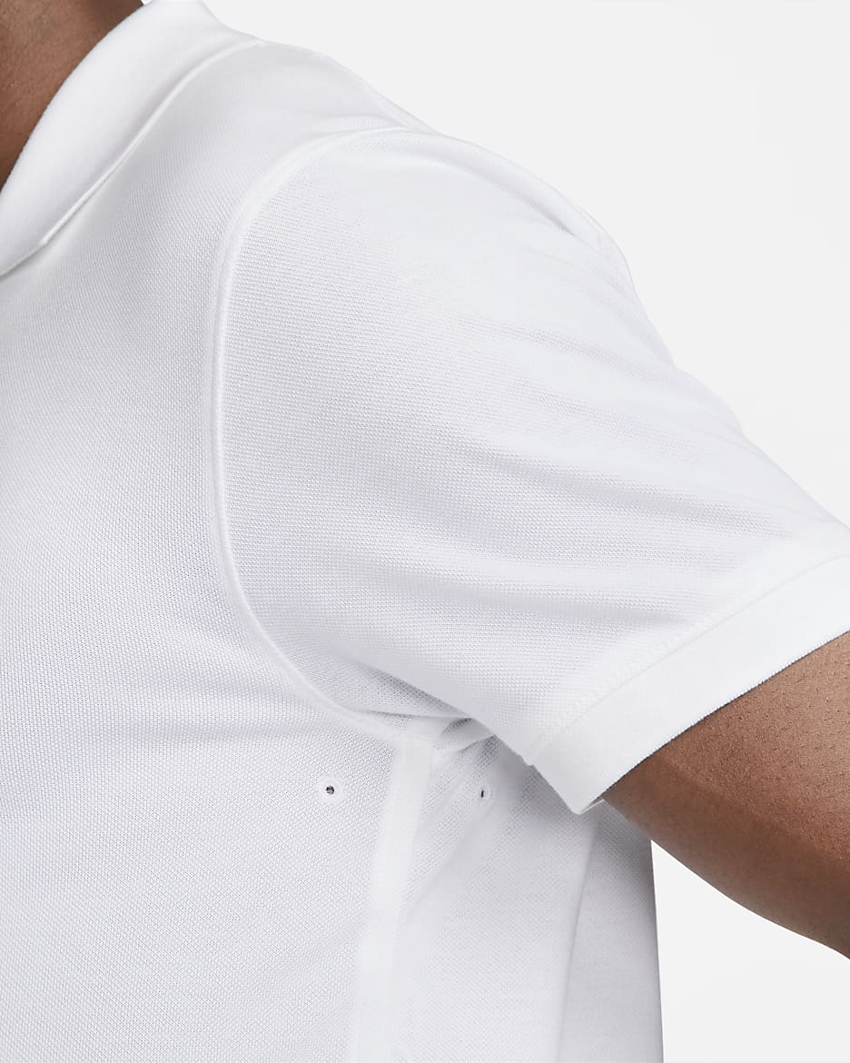 Polo coupe slim The Nike Polo Rafa pour Homme - Blanc/Noir