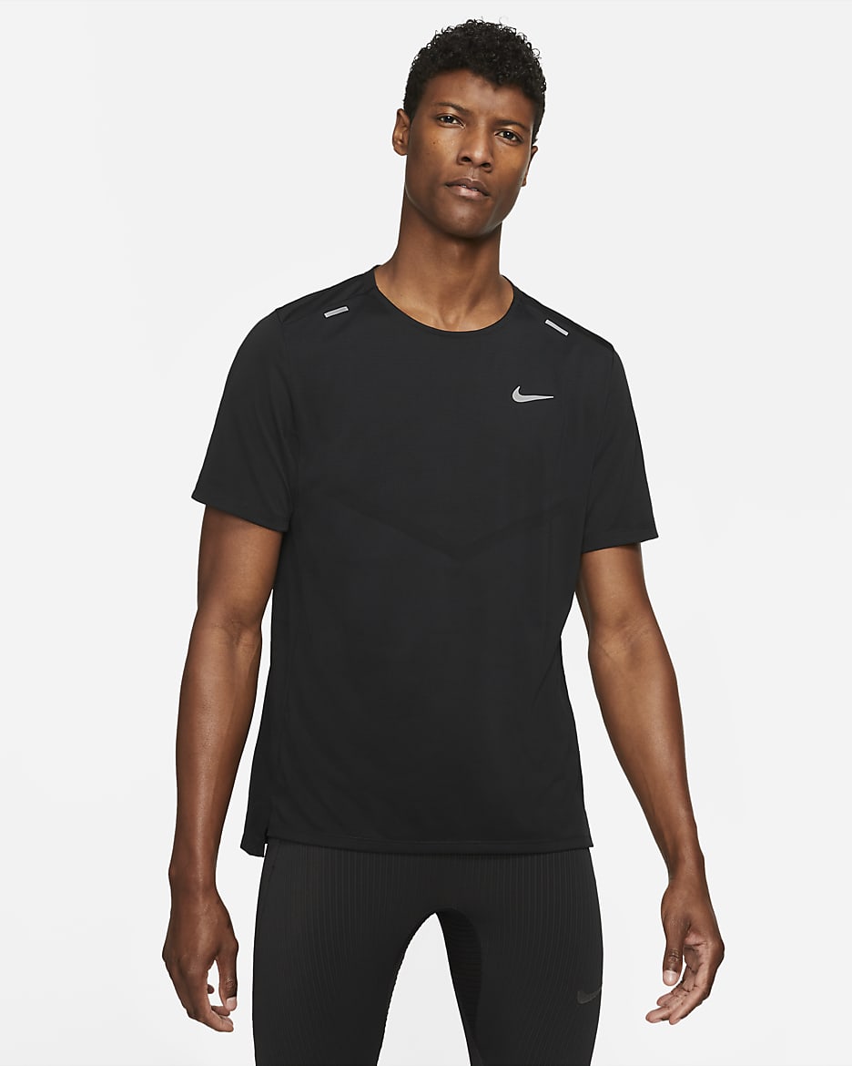 Nike Rise 365 Dri-FIT kortermet løpeoverdel til herre - Svart