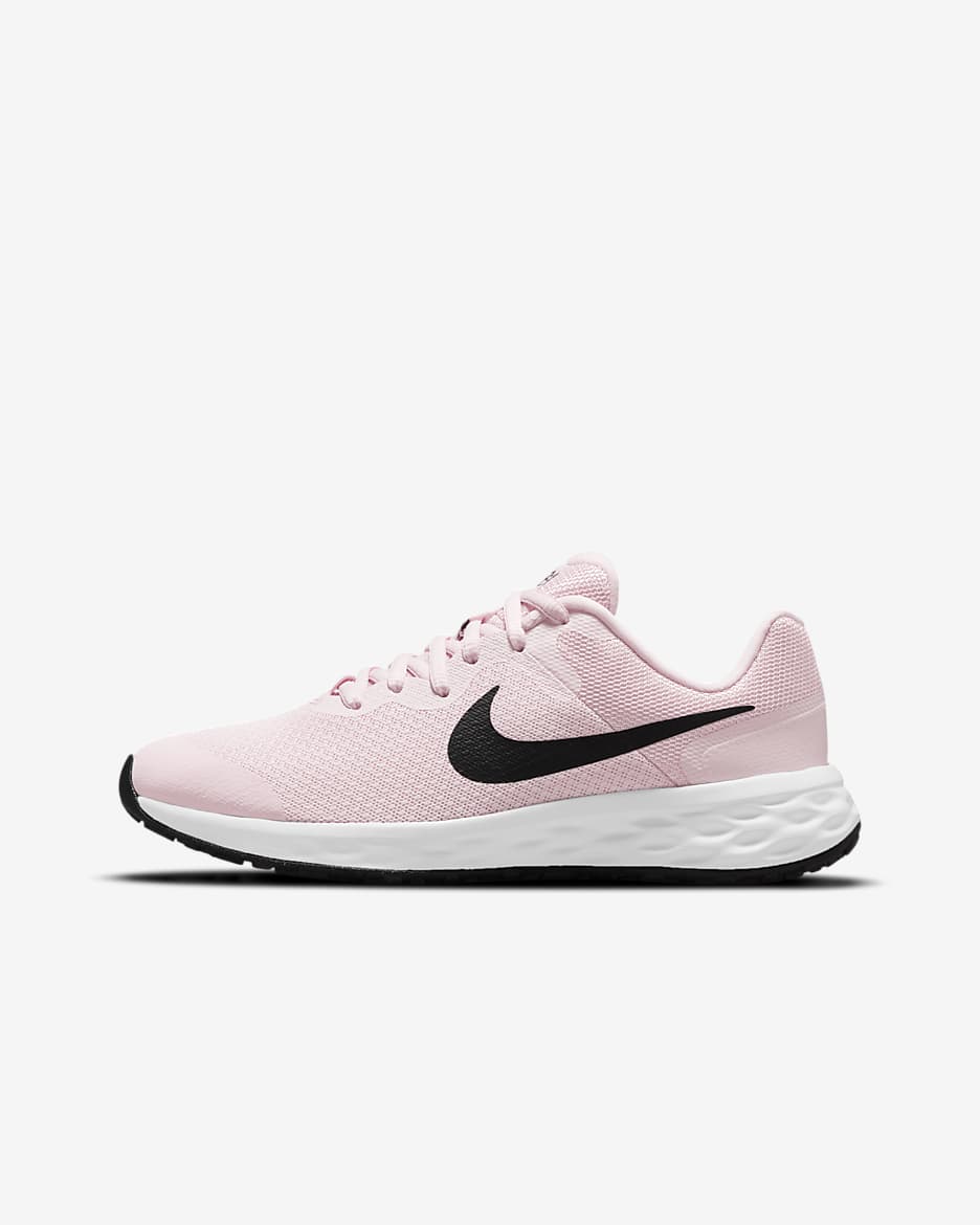 Nike Revolution 6 大童路跑鞋 - Pink Foam/黑色
