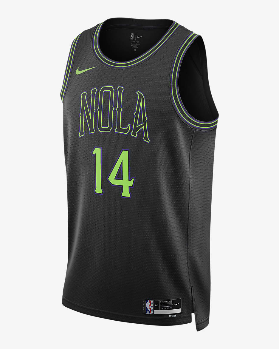 Jersey Nike Dri-FIT Swingman de la NBA para hombre Brandon Ingram New Orleans Pelican City Edition 2023/24 - Negro