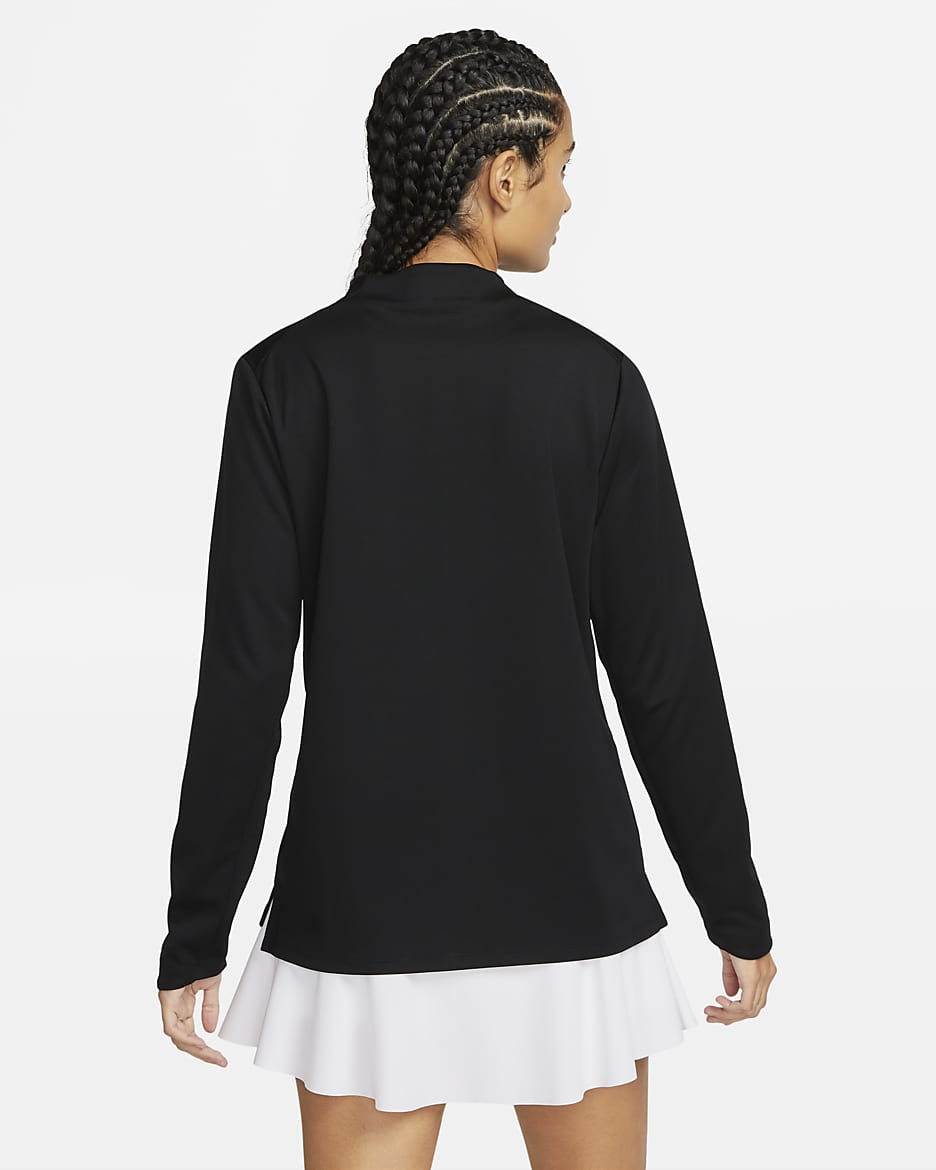 Haut à demi-zip Nike Dri-FIT UV Advantage pour femme - Noir/Blanc