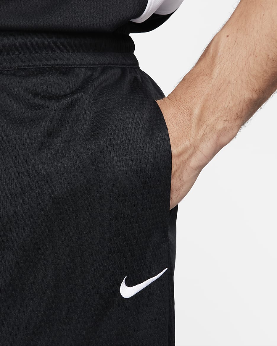 Nike Icon Dri-FIT-basketshorts til herre (28 cm) - Svart/Svart/Svart