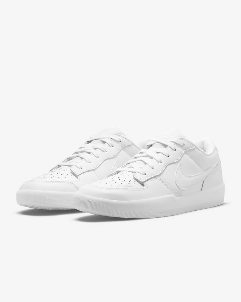 Nike SB Force 58 Premium Skate Shoes - White/White/White/White