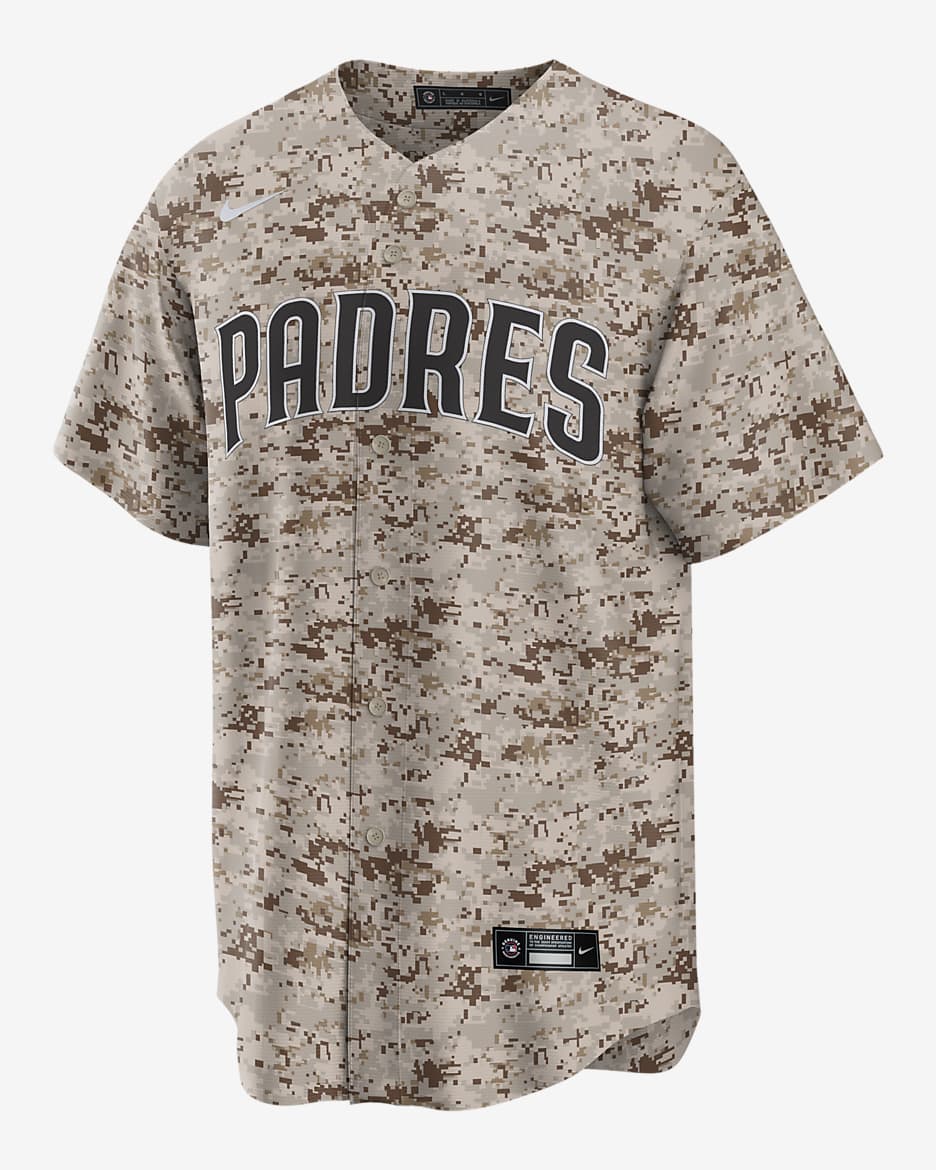 Jersey Nike de la MLB Replica para hombre Manny Machado San Diego Padres USMC - Camuflaje del desierto