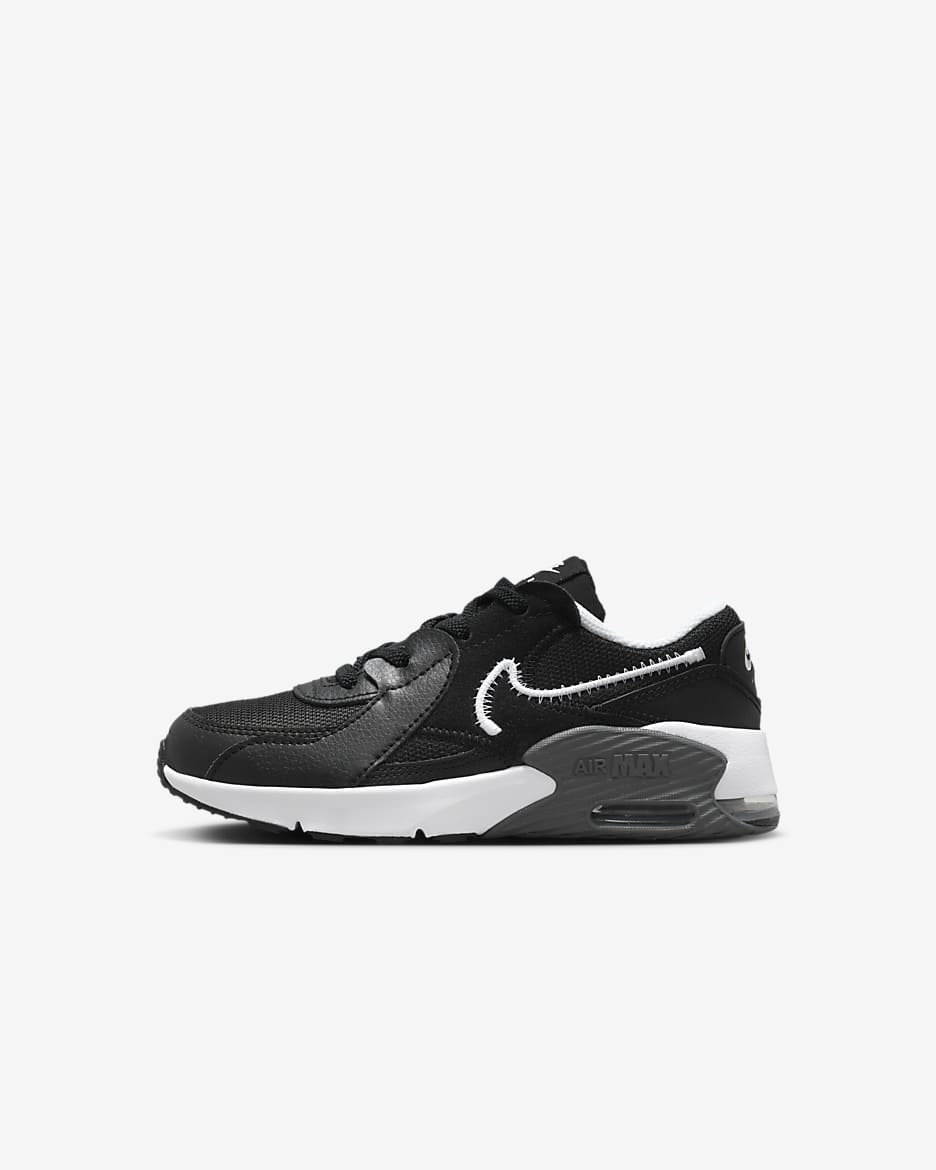 Tenis para niños de preescolar Nike Air Max Excee - Negro/Gris oscuro/Blanco