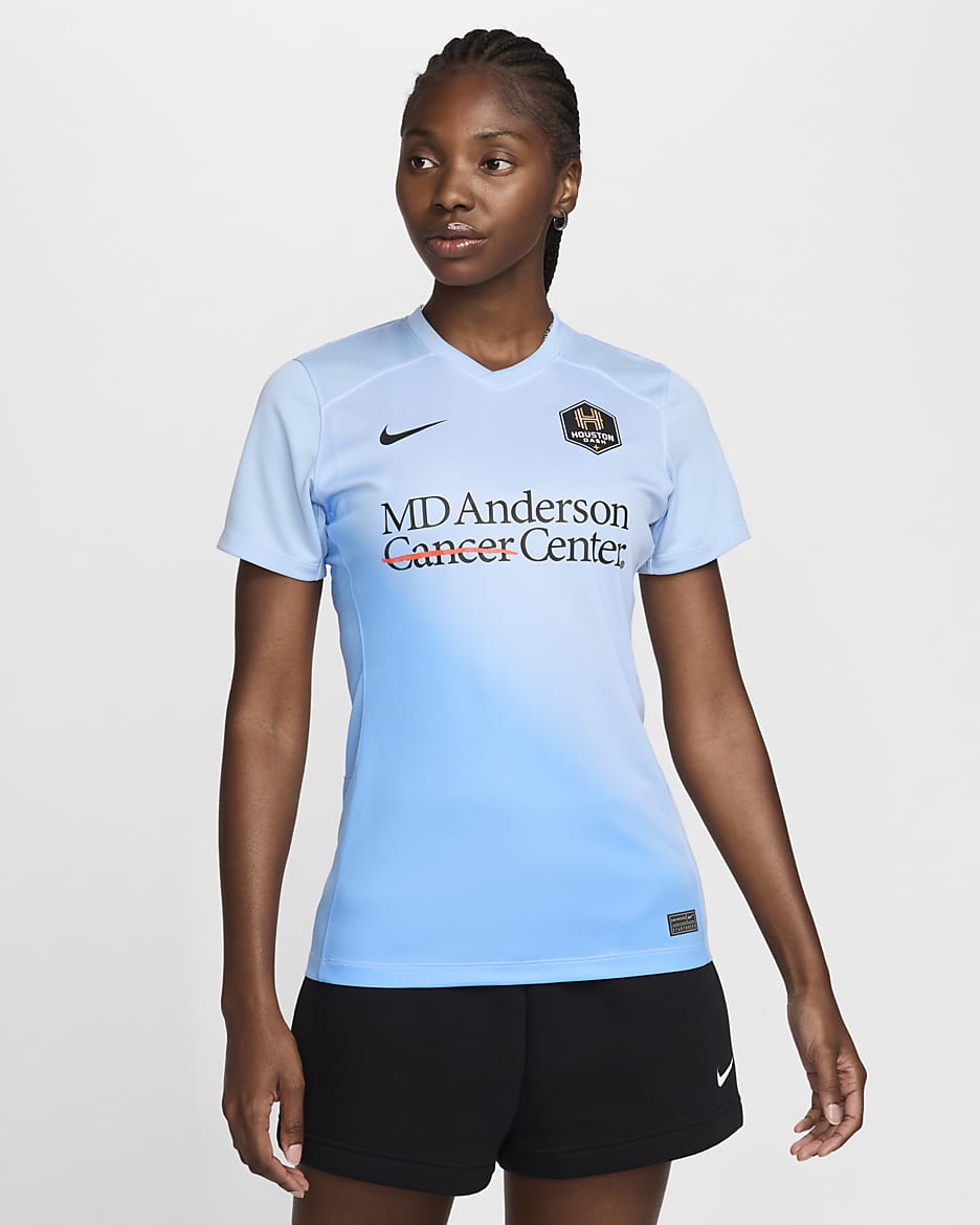 Jersey Nike Dri-FIT de la NWSL replica del Houston Dash visitante 2024 Stadium para mujer - Azul psíquico