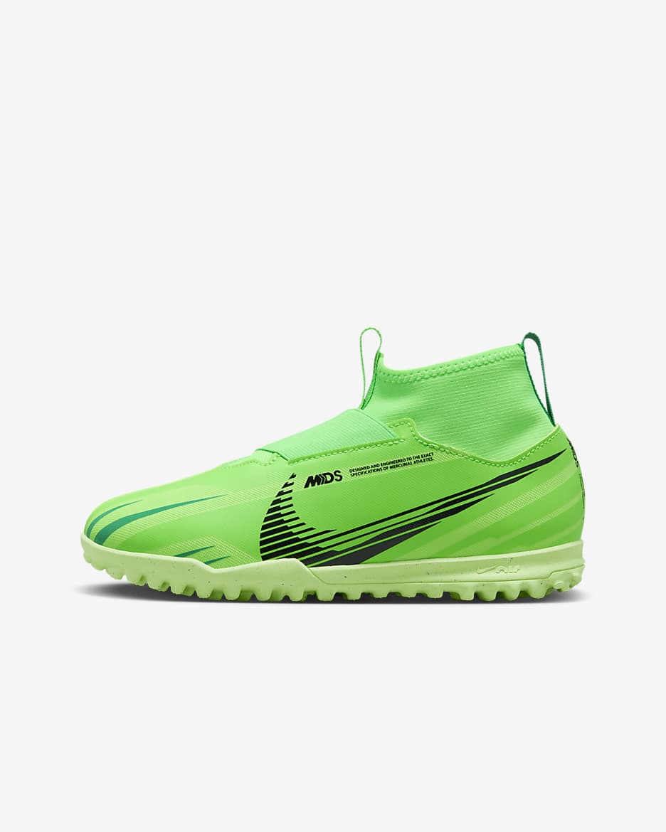 Nike Jr. Superfly 9 Academy Mercurial Dream Speed Little/Big Kids' TF High-Top Soccer Shoes - Green Strike/Stadium Green/Black