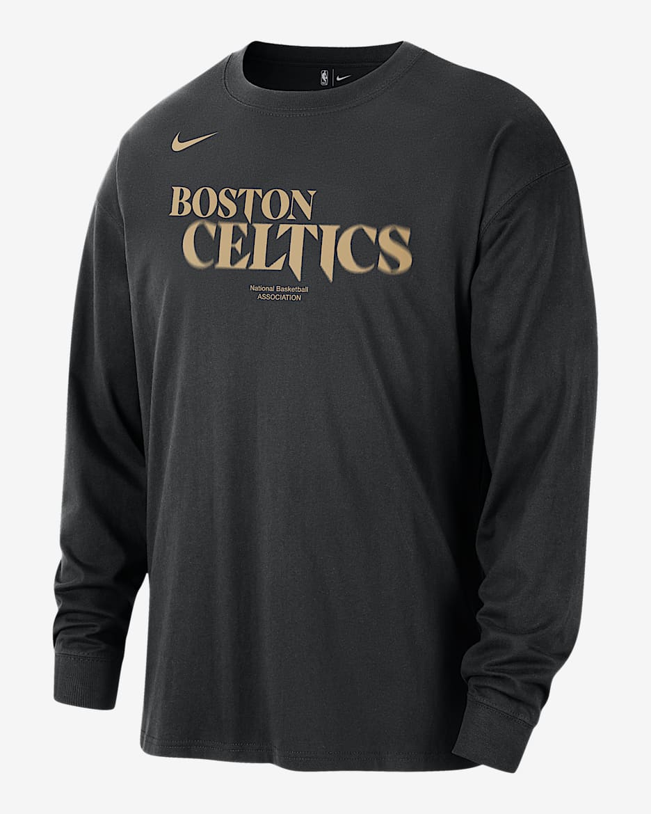 Boston Celtics Courtside Men's Nike NBA Long-Sleeve T-Shirt - Black