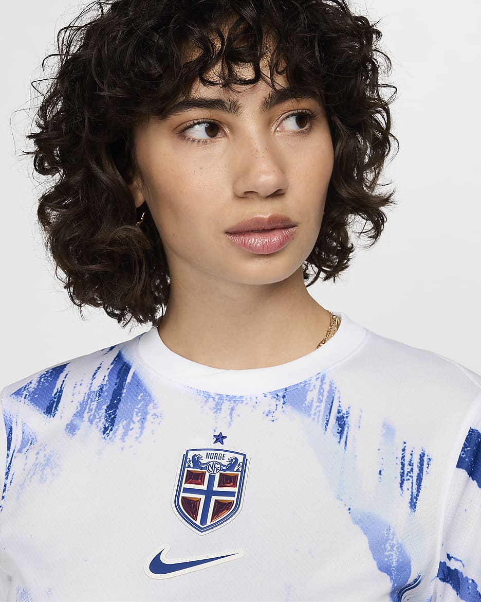 Norway (Women's Team) 2024/25 Stadium Away Women's Nike Dri-FIT Football Replica Shirt - White/University Red/University Red/Old Royal