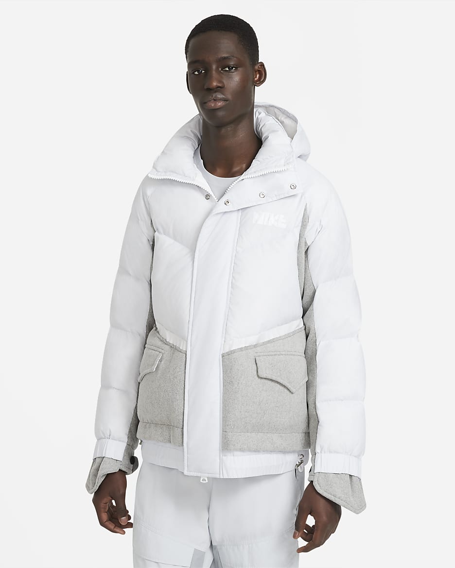 ナイキ x sacai メンズパーカー - ピュアプラチナム