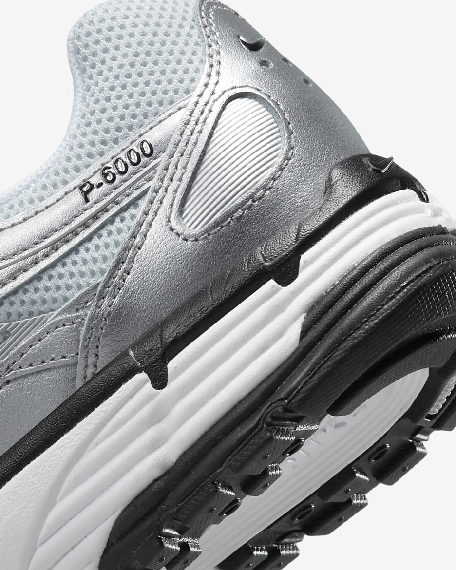 Nike P-6000-sko - hvid/Metallic Silver/Pure Platinum/sort