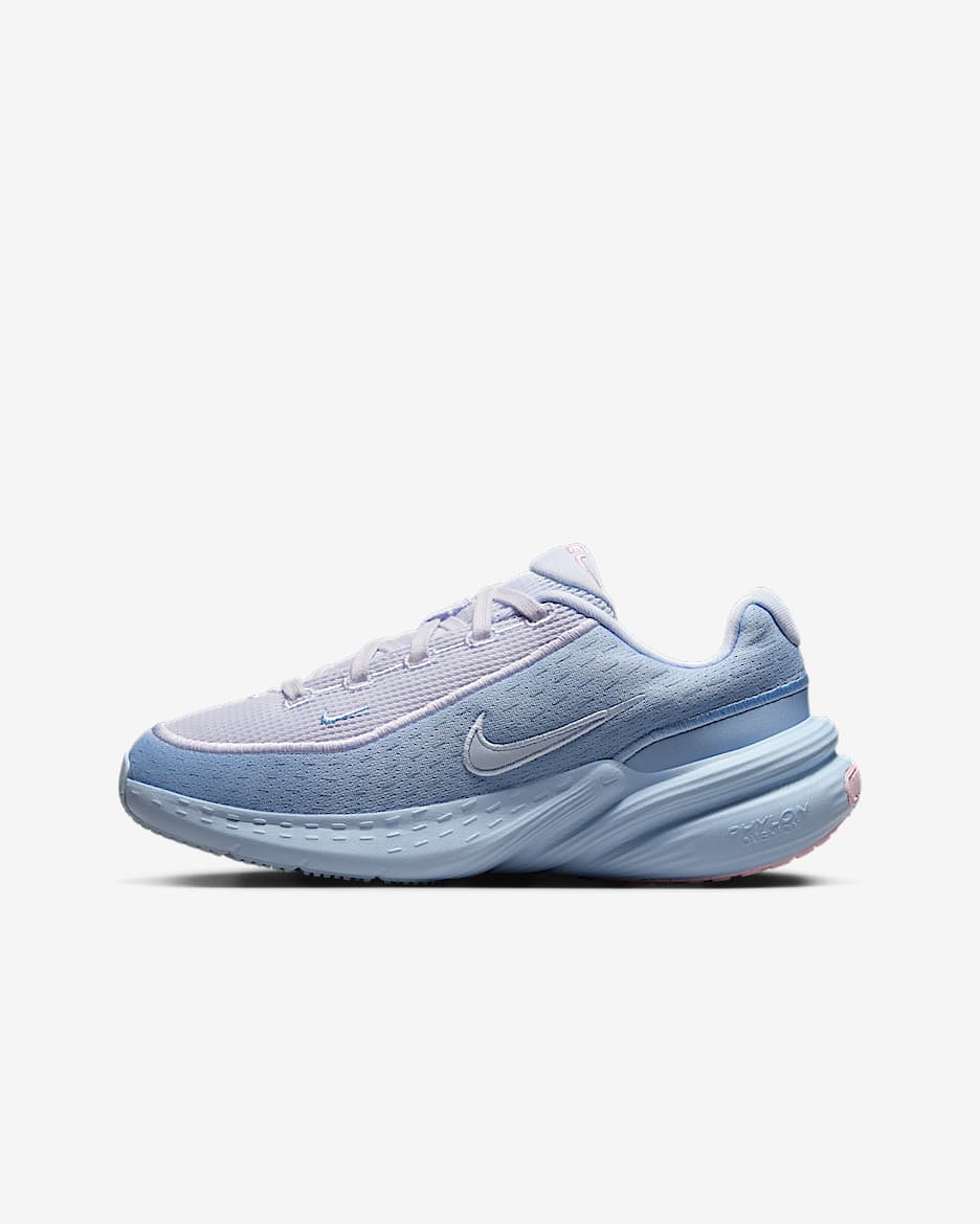 Tenis para niños grandes Nike Uplift SC - Azul militar claro/Espuma rosa/Gris fútbol
