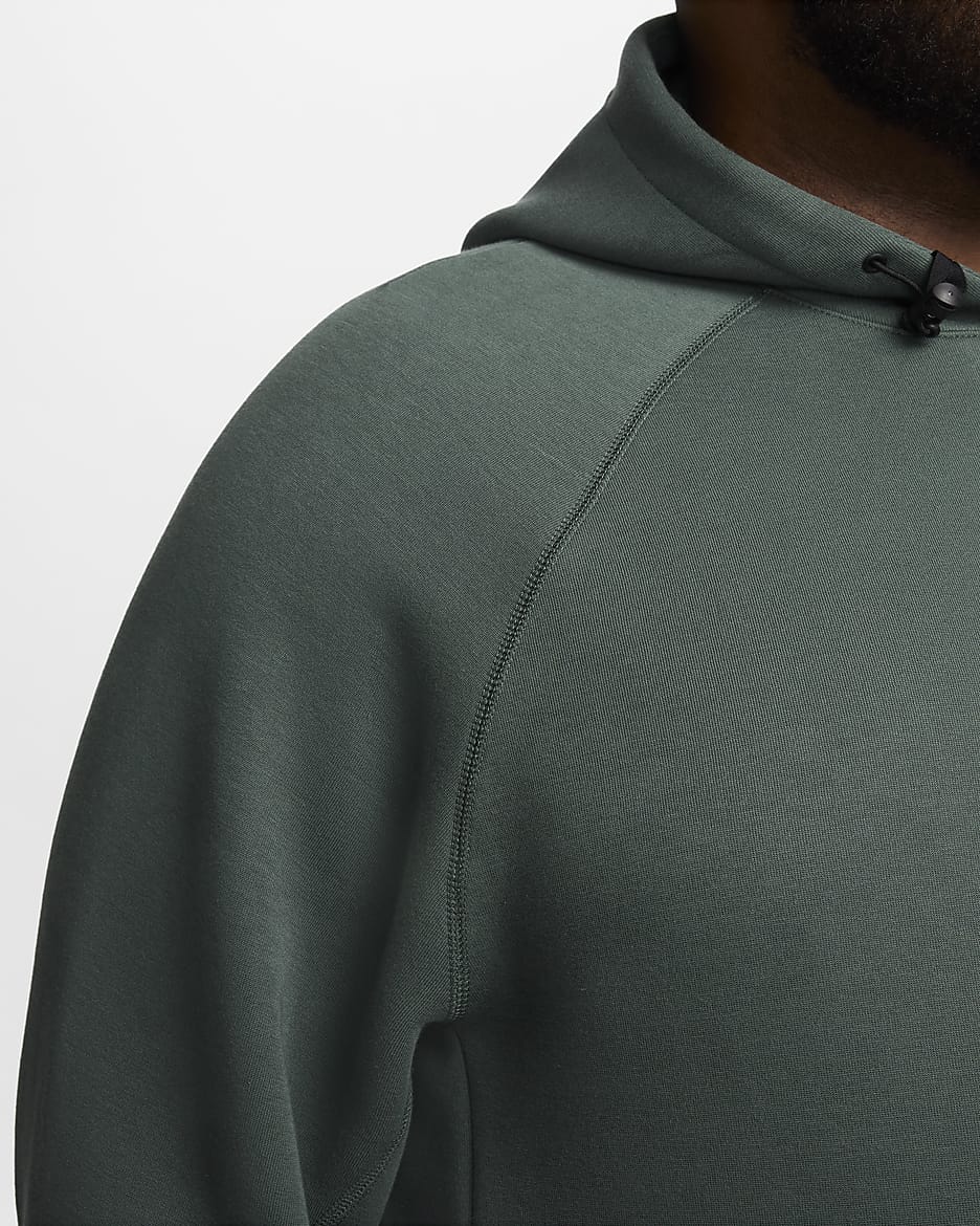 Sudadera con gorro sin cierre para hombre Nike Sportswear Tech Fleece - Verde vintage/Negro