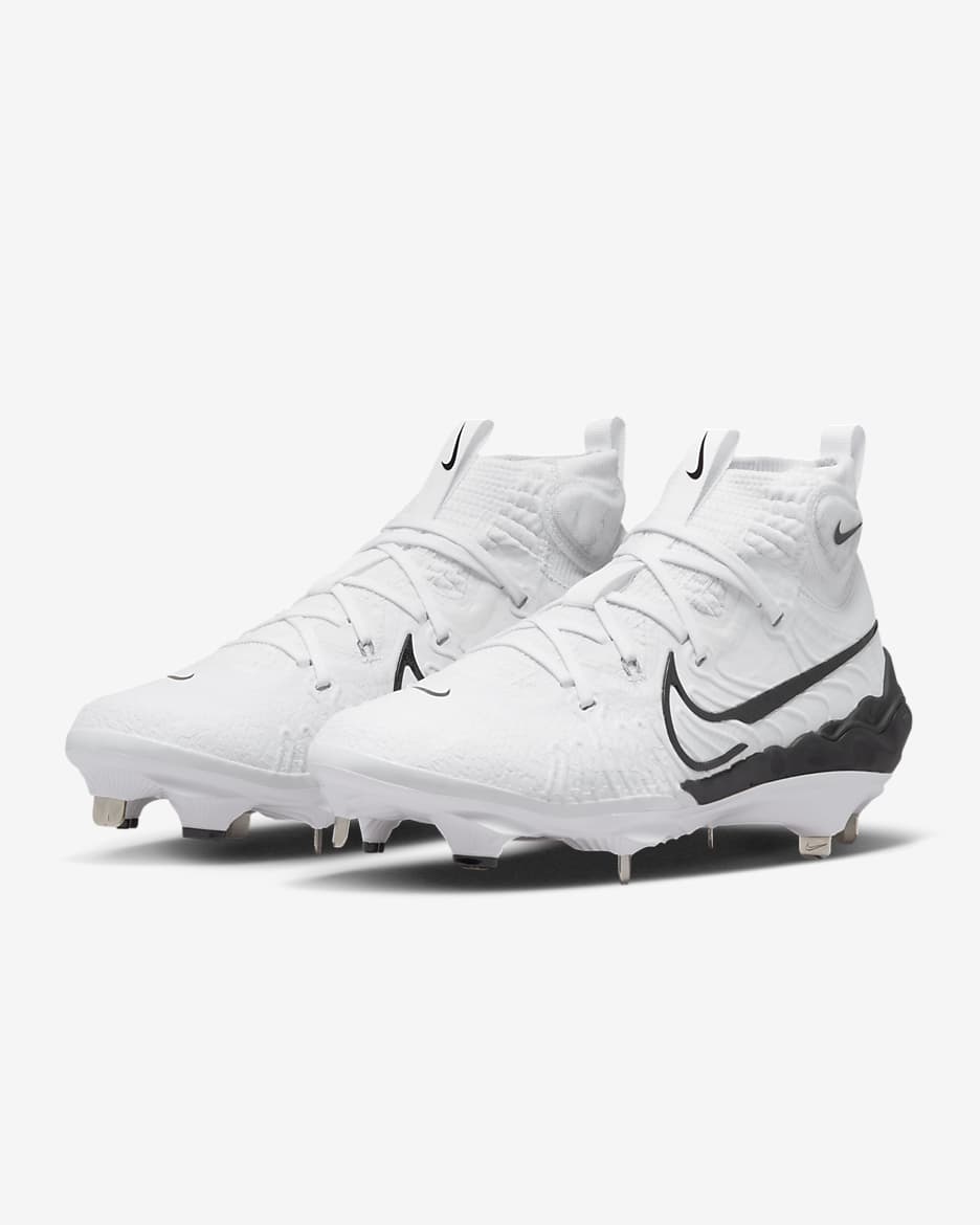 Tacos de béisbol para hombre Nike Alpha Huarache NXT - Blanco/Tinte azul/Platino puro/Negro