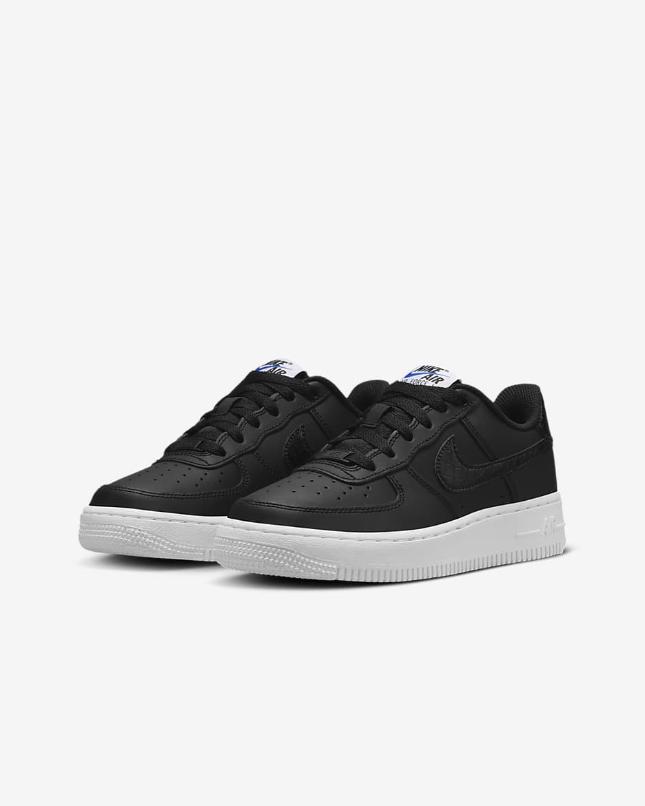 Nike Air Force 1 LV8 Big Kids' Shoes - Black/White/Black