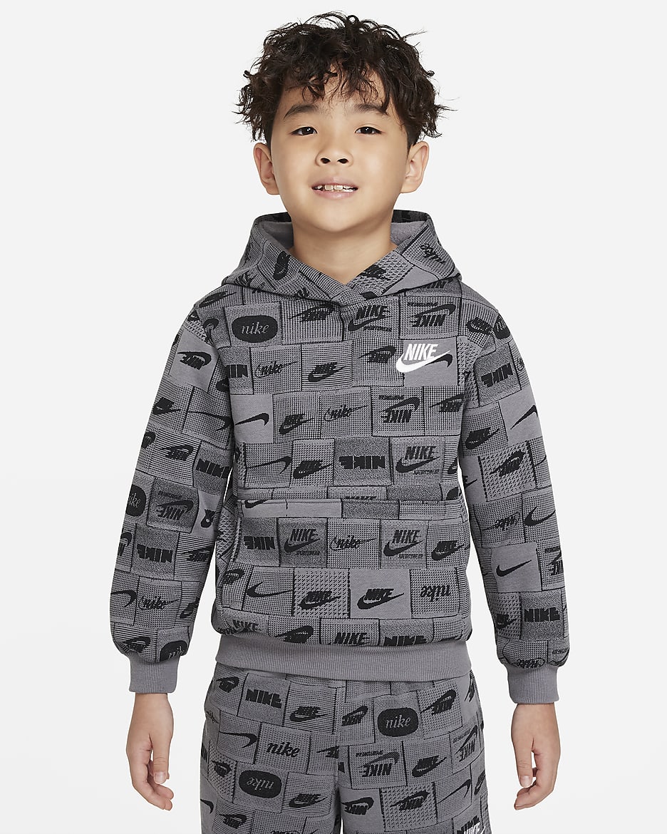 Nike Sportswear Club Little Kids' Hoodie - Smoke Grey