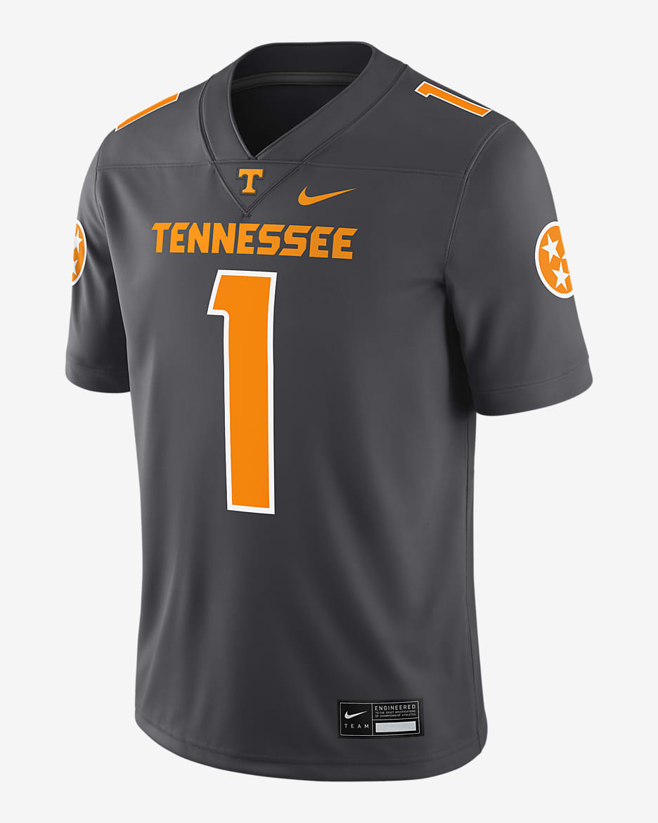 Jersey de juego universitario Nike Dri-FIT para hombre Tennessee Volunteers Volunteer State Smokey Grey - Antracita