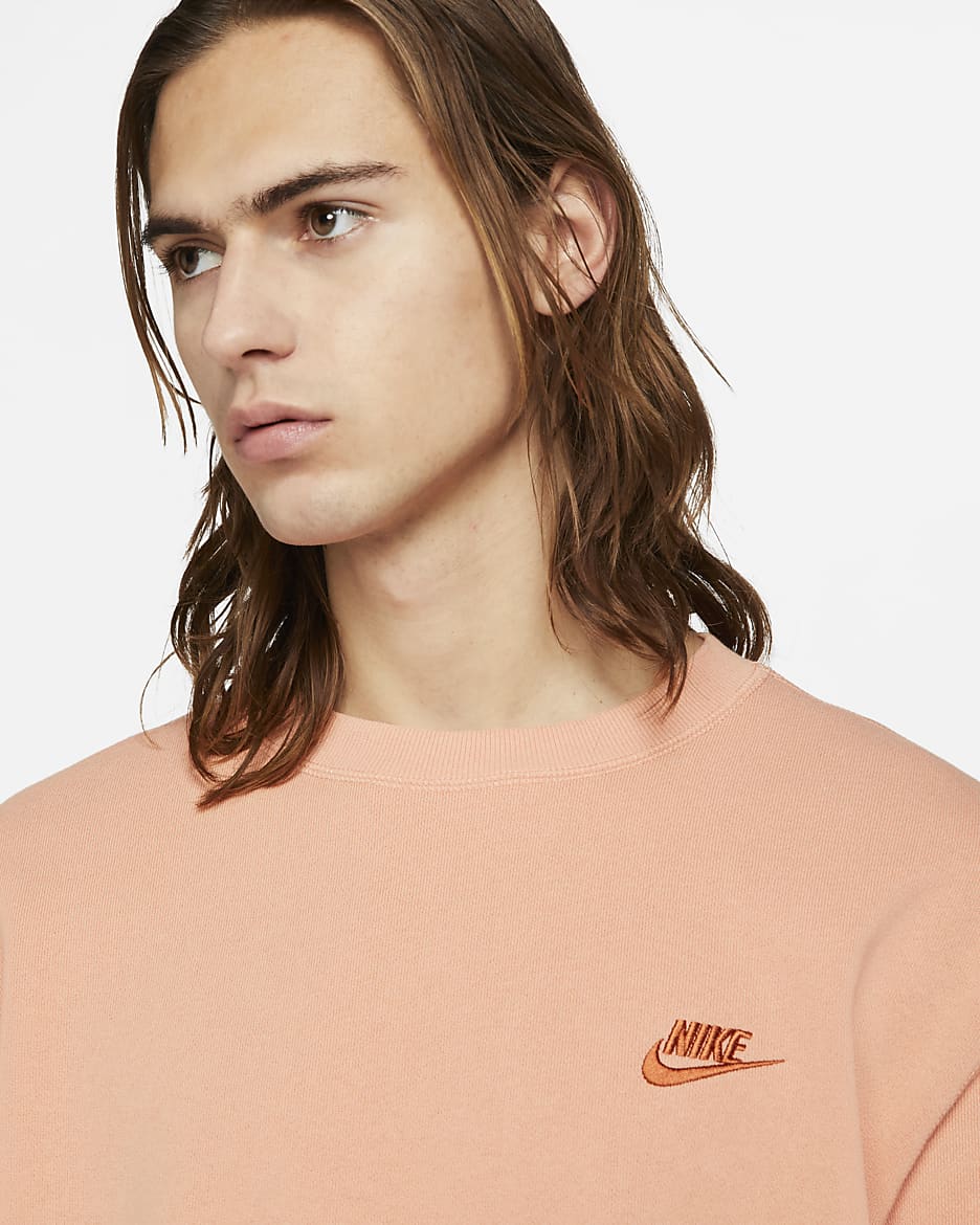 Sudadera clásica de tejido Fleece para hombre Nike Sportswear - Ágata melocotón/Siena claro