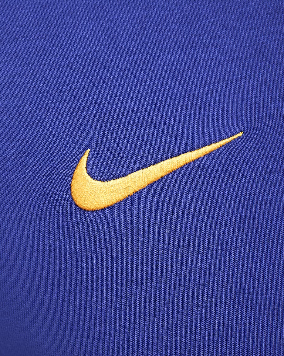 FC Barcelona Club Men's Nike Soccer Crew-Neck Sweatshirt - Deep Royal Blue/University Gold