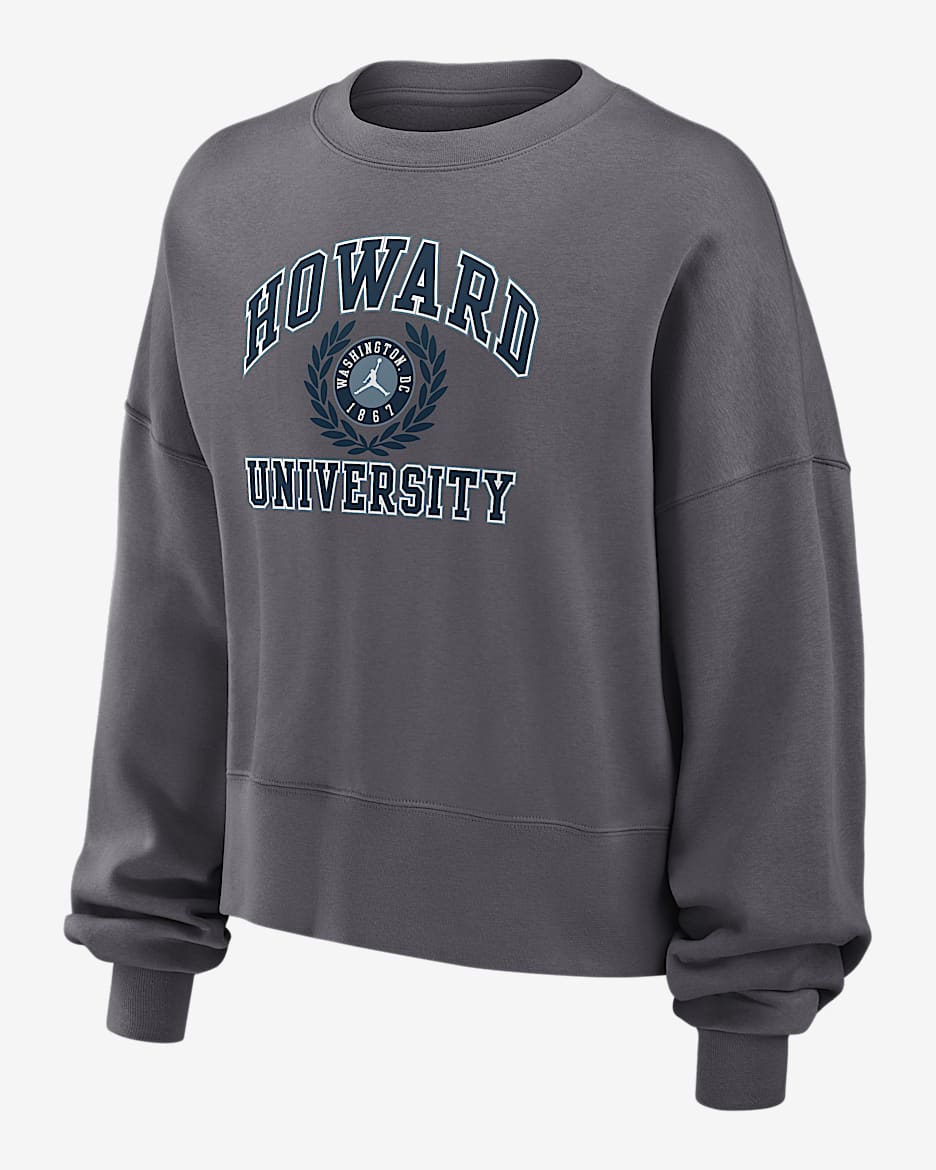 Sudadera de cuello redondo universitaria Jordan para mujer Howard - Gris oscuro jaspeado
