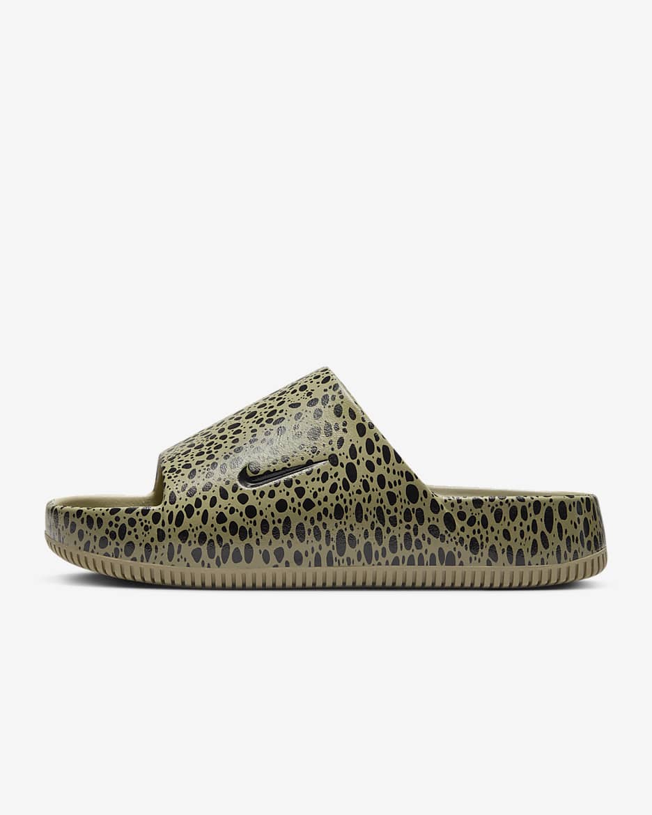 Nike Calm Damen-Slides - Neutral Olive/Schwarz