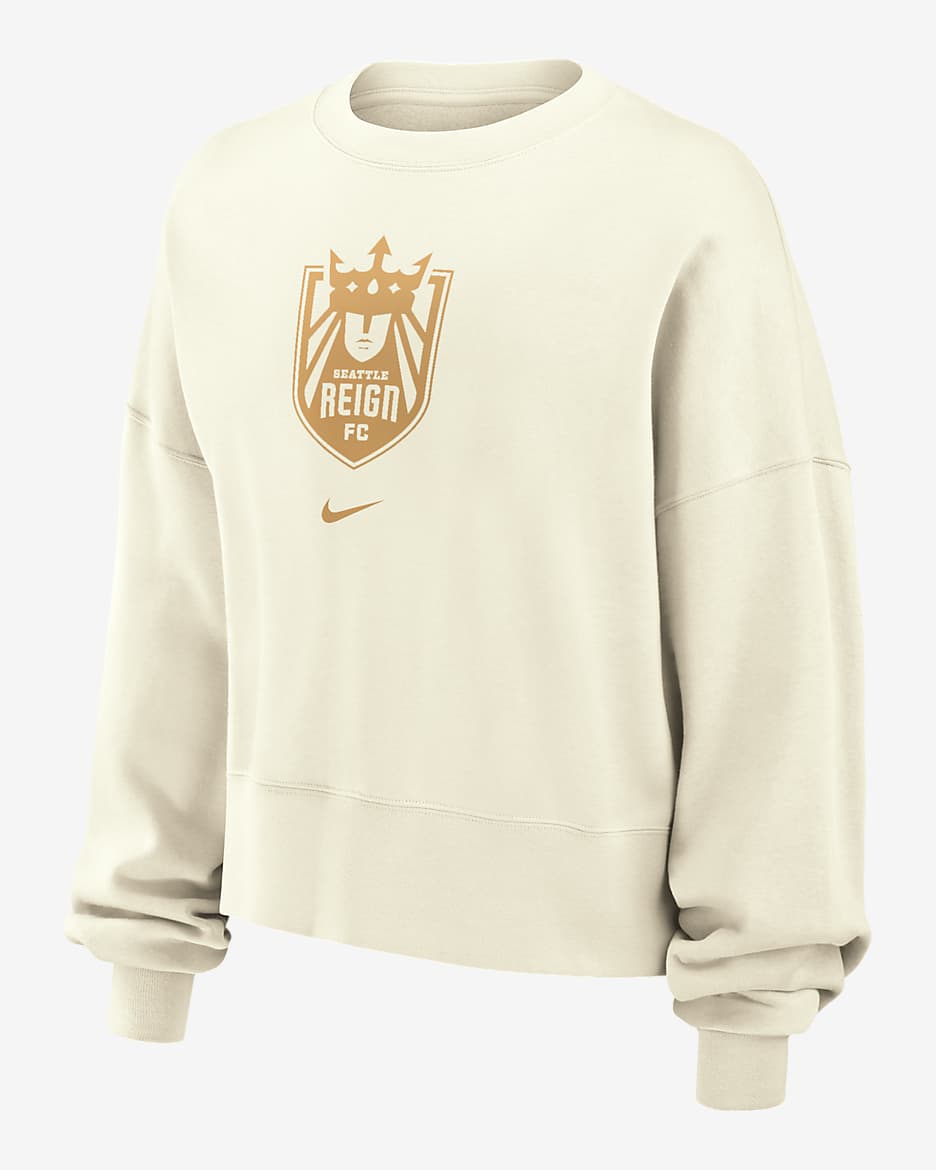 Seattle Reign Phoenix Fleece Women's Nike NWSL Crew-Neck Sweatshirt - Sail