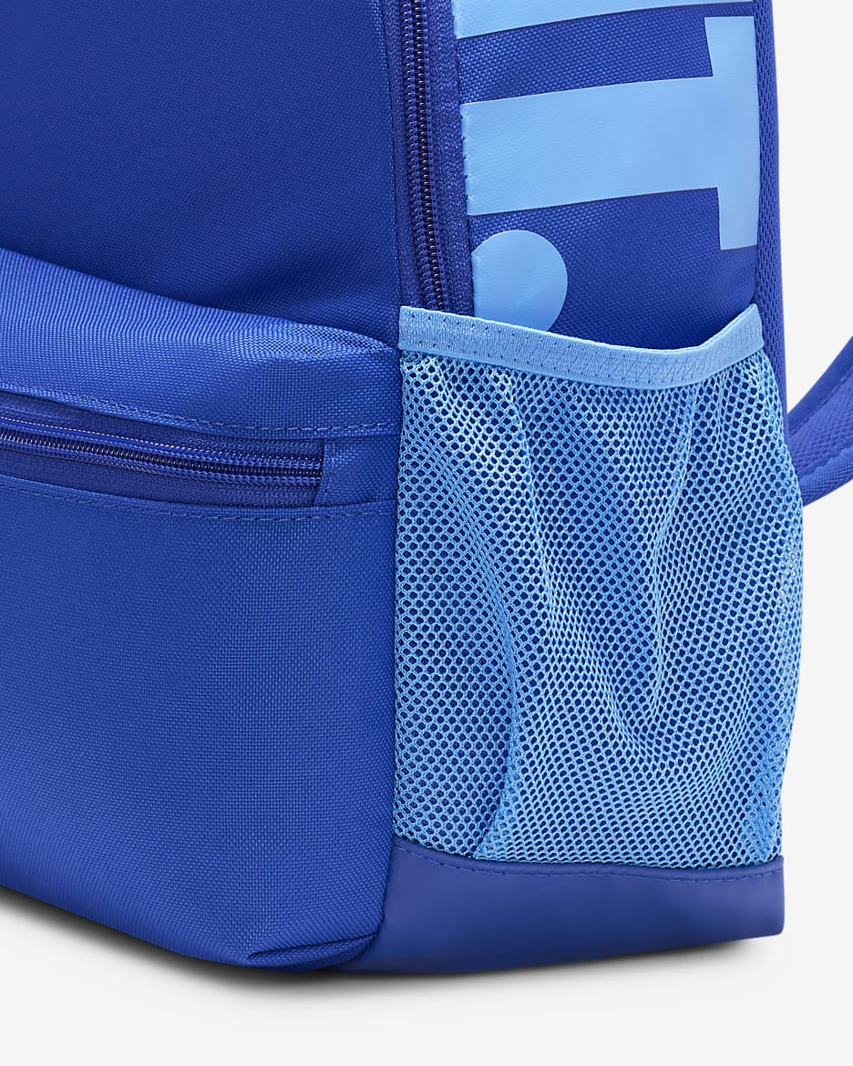 Mini sac à dos Nike Brasilia JDI pour enfant (11 L) - Game Royal/University Blue/Blanc