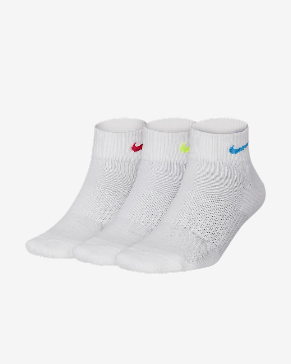 Nike Everyday Cushion Women's Training Ankle Socks (3 Pairs) - Multi-Colour