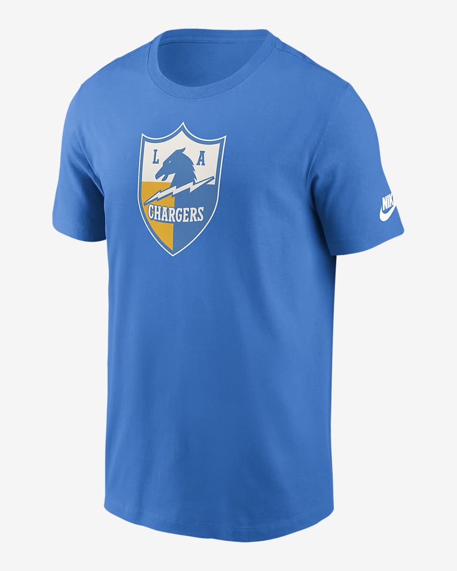 Los Angeles Chargers Rewind Logo Essential Men's Nike NFL T-Shirt - Powder Blue