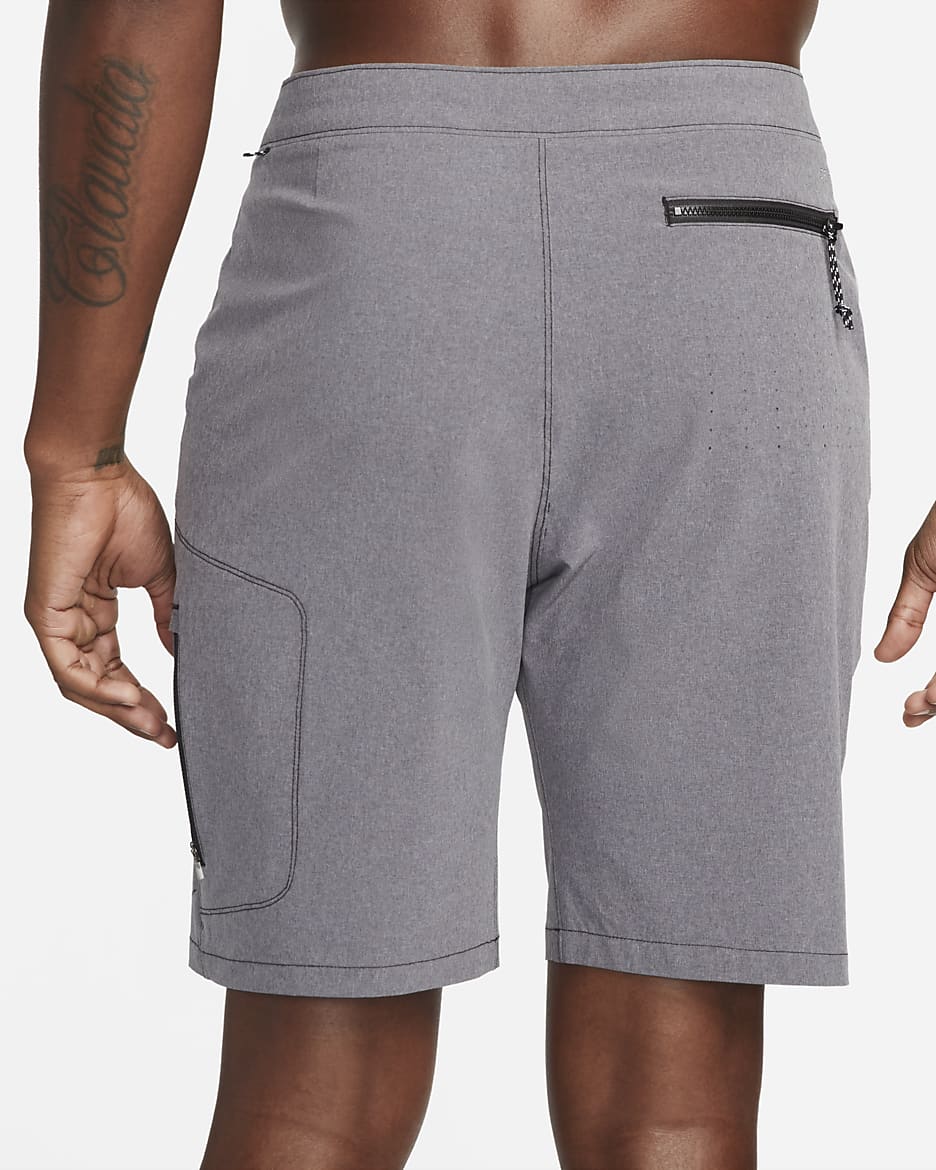 Nike Flow Men's 23cm (approx.) Hybrid Swimming Shorts - Dark Grey Heather/Black