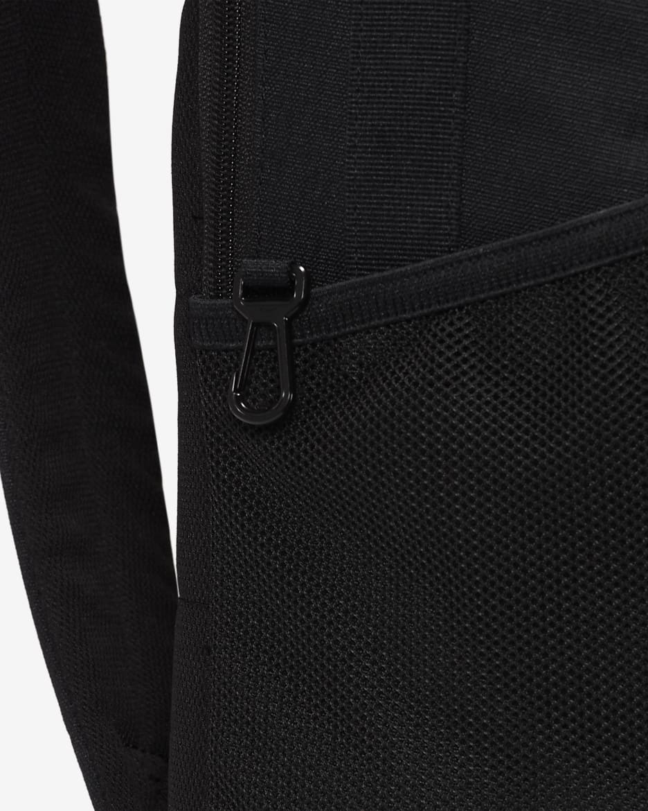 Nike Brasilia-rygsæk til børn (18L) - sort/sort/hvid