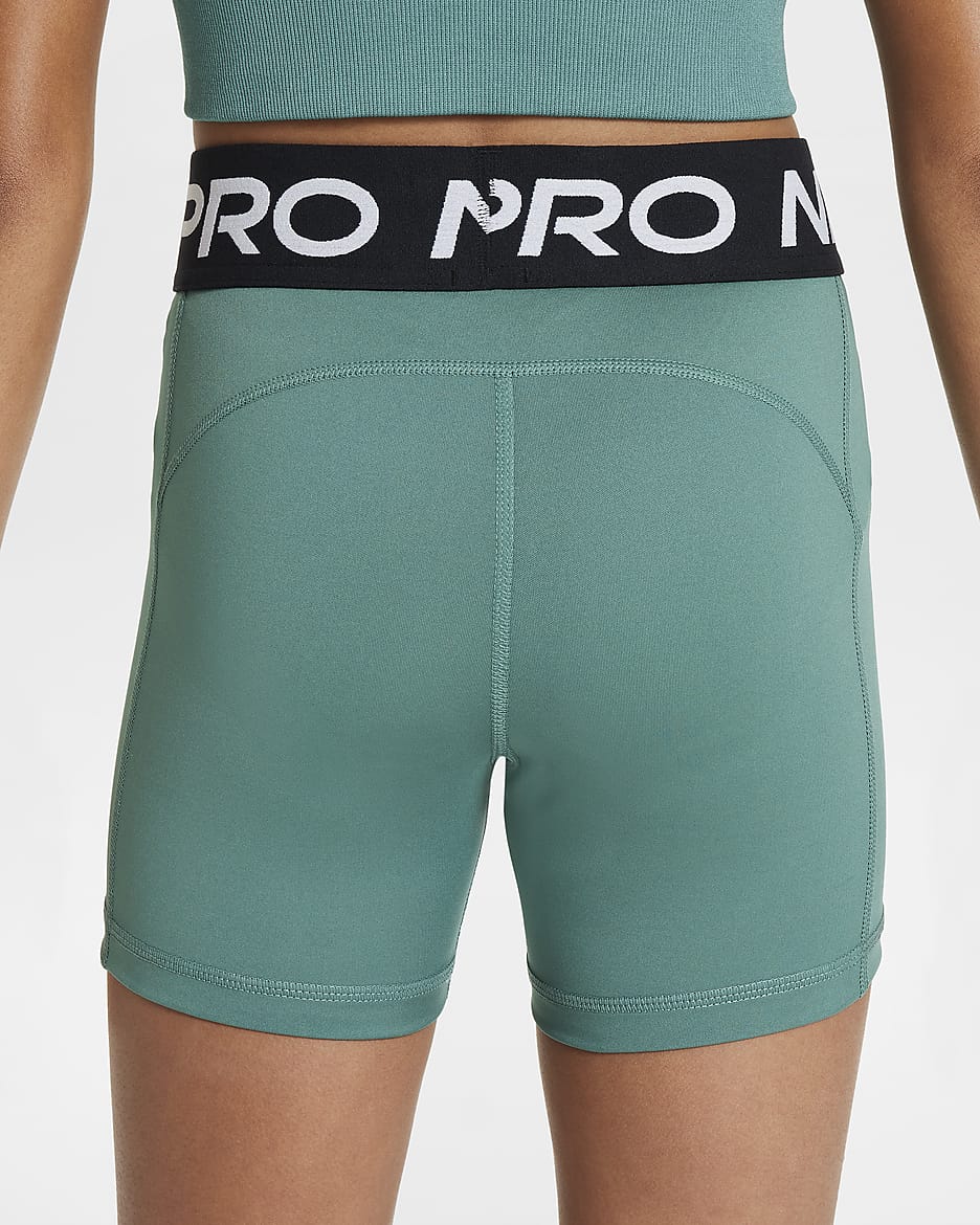 Nike Pro rövidnadrág nagyobb gyerekeknek (lányok) - Bicoastal/Fekete/Fehér