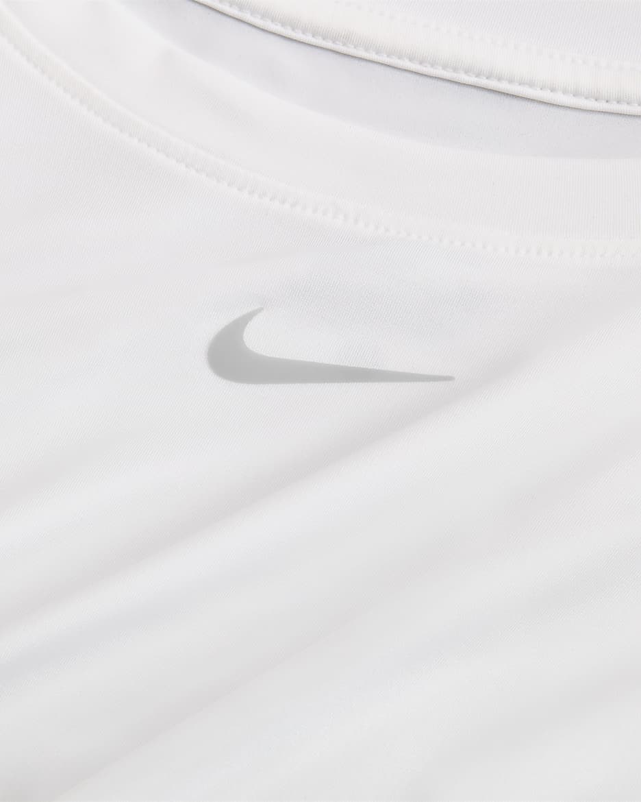 Nike One Classic Women's Dri-FIT Short-Sleeve Top - White/Black