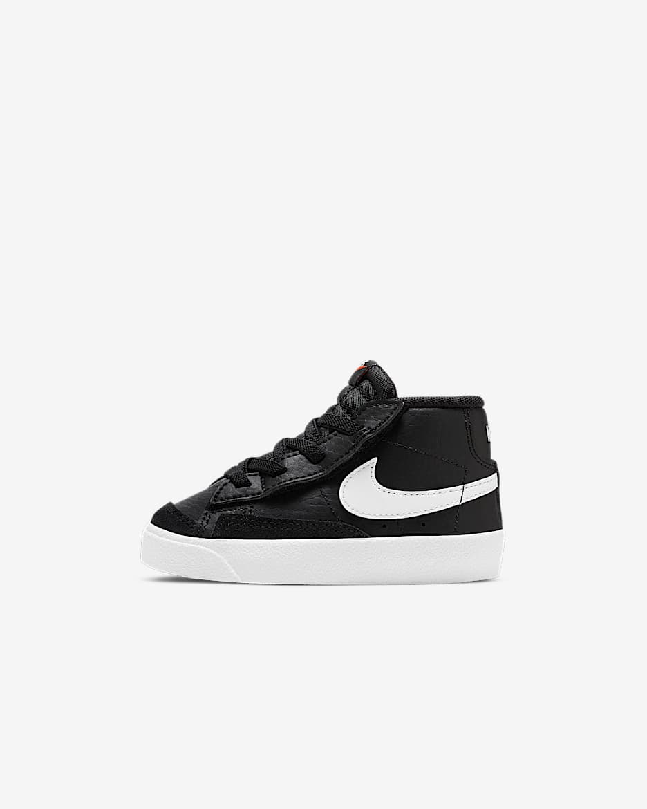 Tenis para bebé e infantil Nike Blazer Mid '77 - Negro/Blanco/Naranja team/Vela
