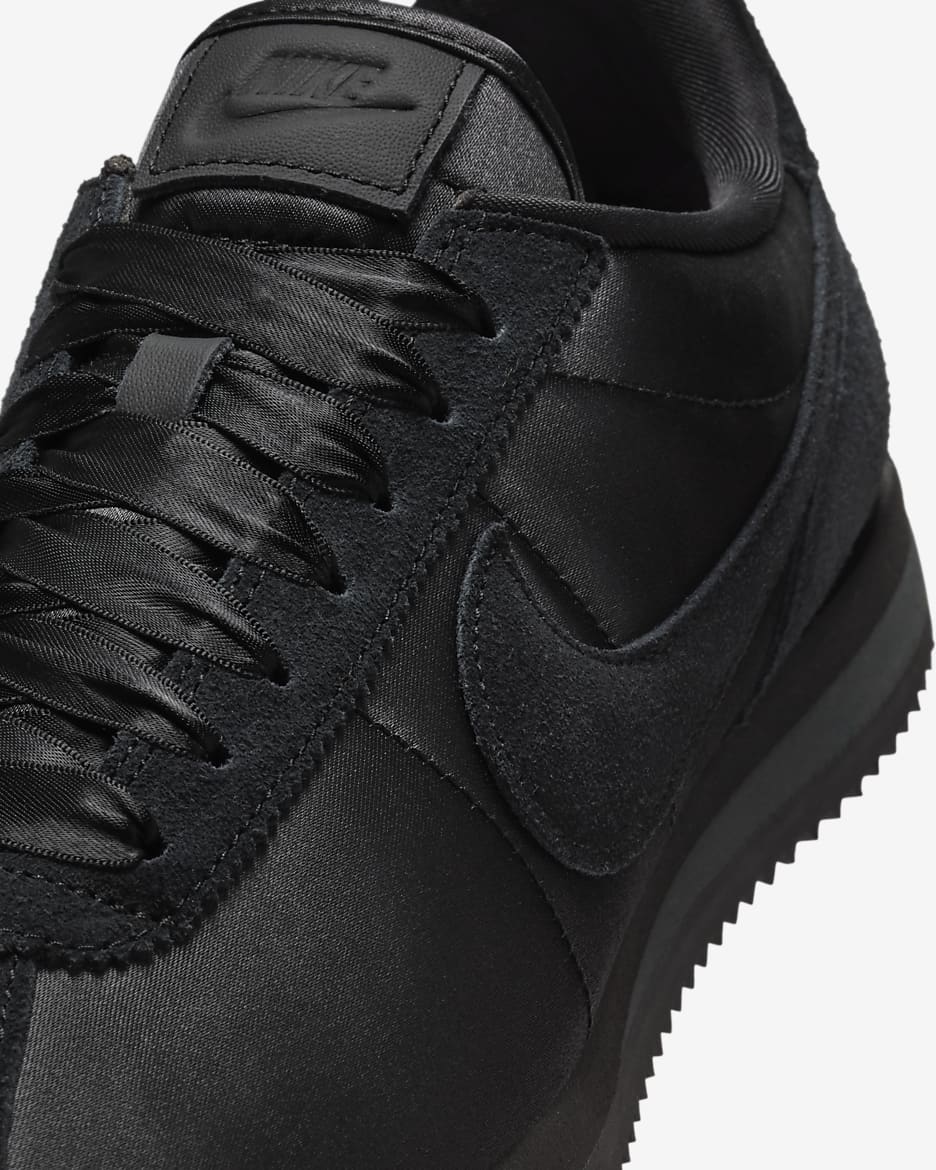 Nike Cortez Textile Women's Shoes - Black/Dark Smoke Grey/Black