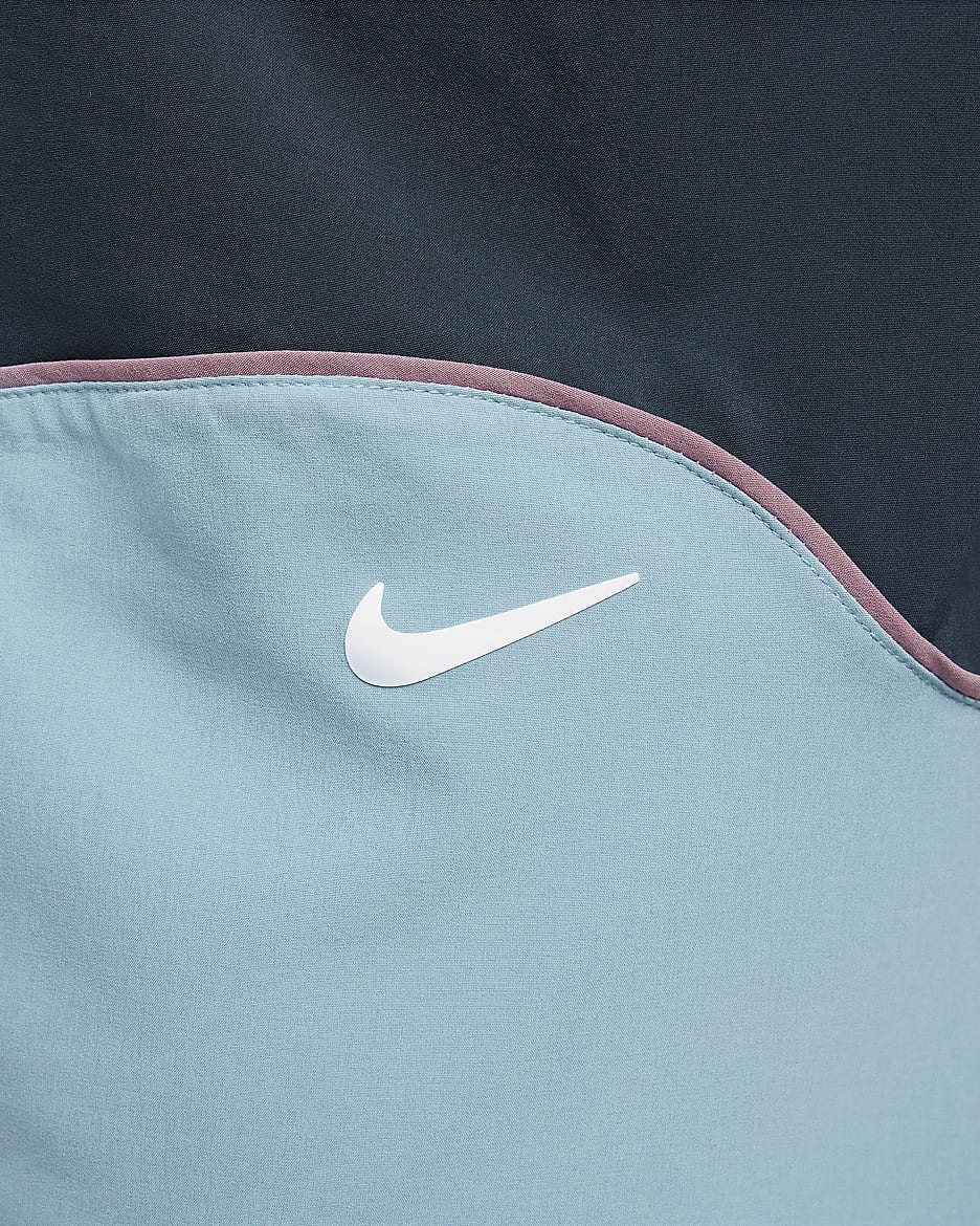 Veste de tennis Dri-FIT NikeCourt Advantage pour homme - Armory Navy/Denim Turquoise/Burgundy Crush/Blanc