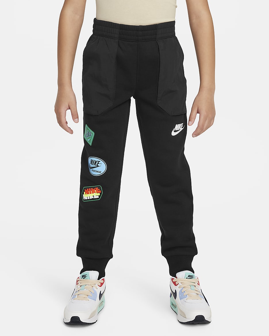 Nike Sportswear Little Kids' Fleece Joggers - Black