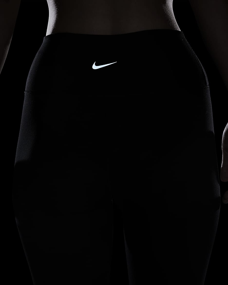 Dámské capri legíny Nike One s vysokým pasem - Černá/Černá