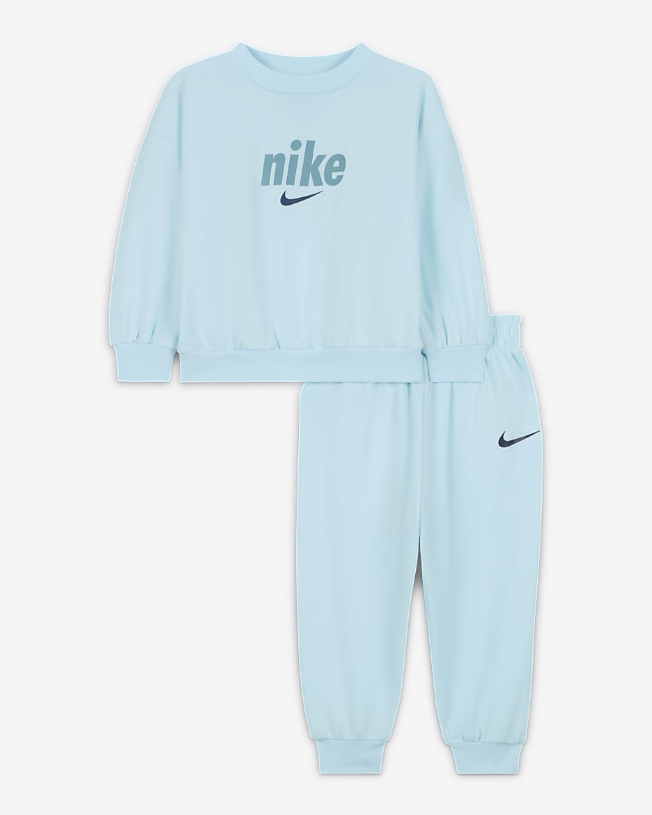 Nike Everyone From Day One Baby (12-24M) 2-Piece Crew Set - Glacier Blue