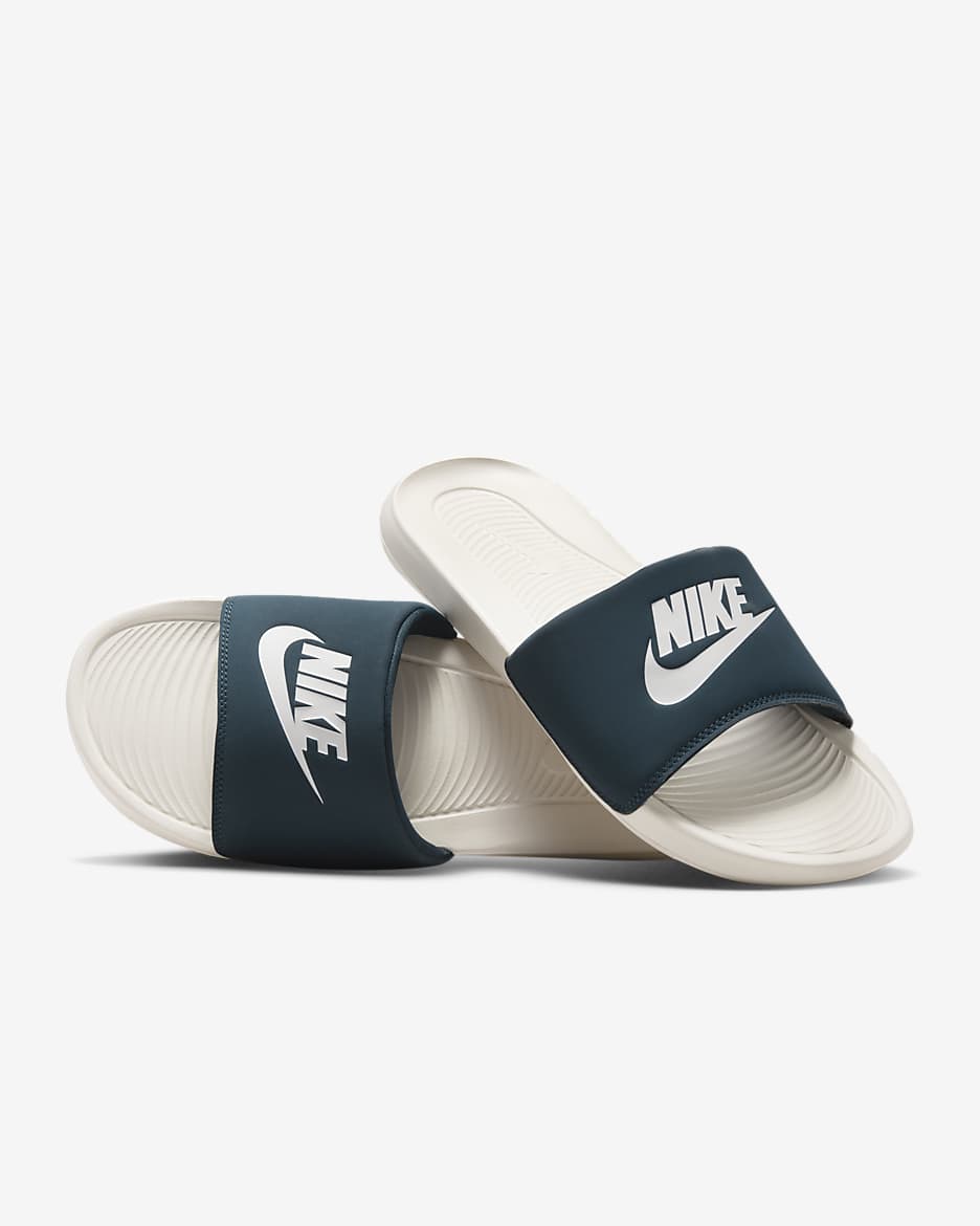 Ανδρικές παντόφλες Nike Victori One - Armory Navy/Light Orewood Brown/Sail