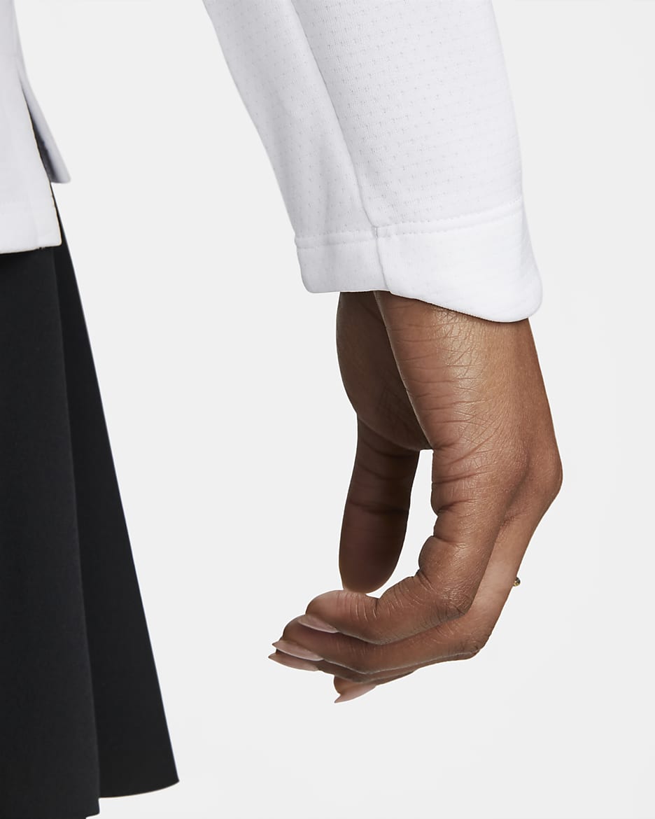 Haut à demi-zip Nike Dri-FIT UV Advantage pour femme - Blanc/Noir